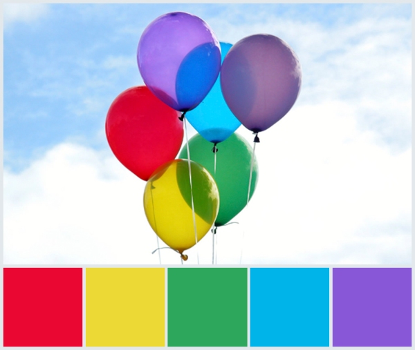 Rainbow Balloons Color Palette